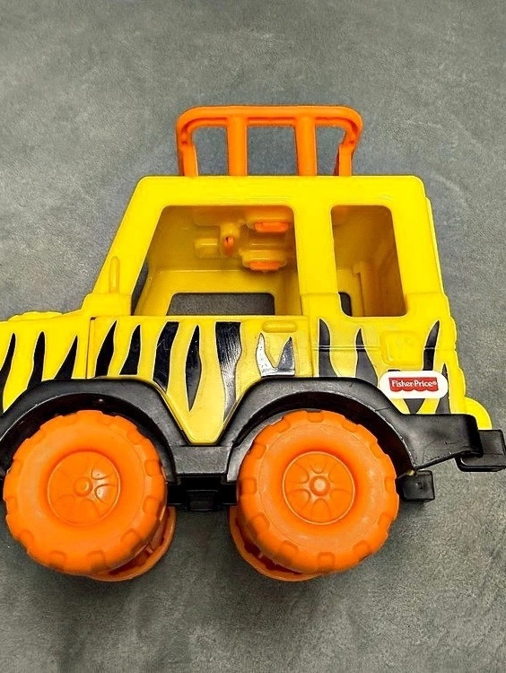 Fisher Price Little People Zebra Safari Jeep Wheelie Car